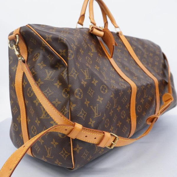 1240001054202 2 Louis Vuitton Keepall Bandouliere 60 Monogram Bag Brown