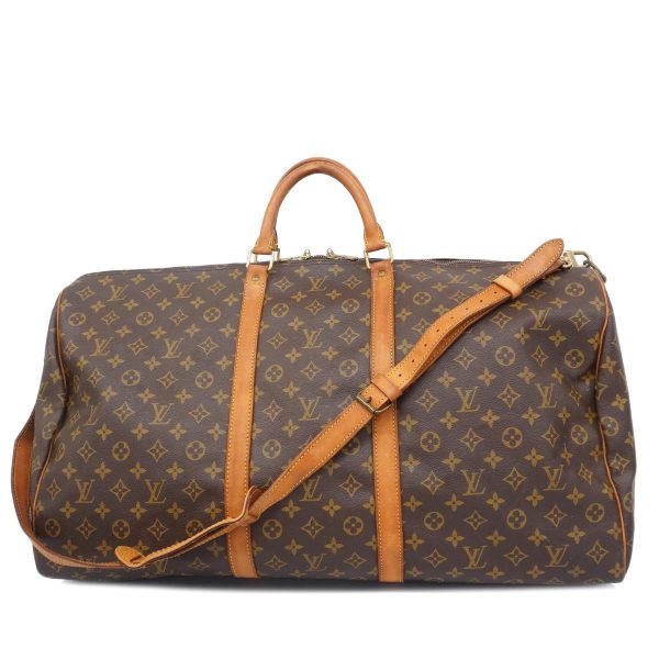 1240001054238 1 Louis Vuitton Keepall Bandouliere 60 Monogram Bag Brown