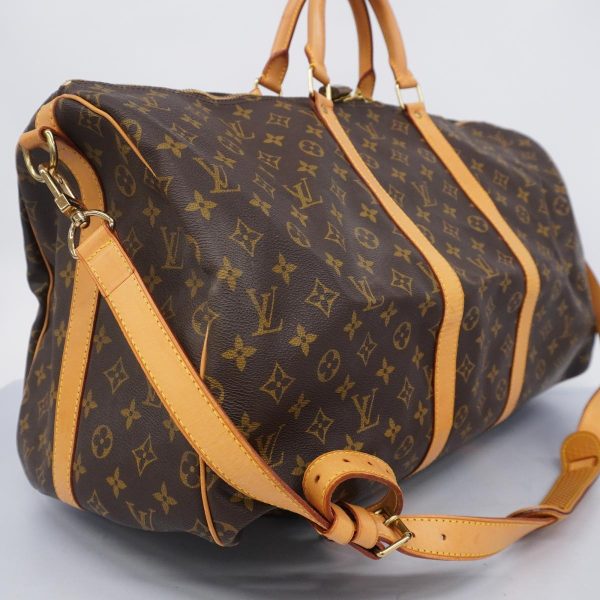 1240001054263 2 Louis Vuitton Keepall Bandouliere 55 Monogram Bag Brown