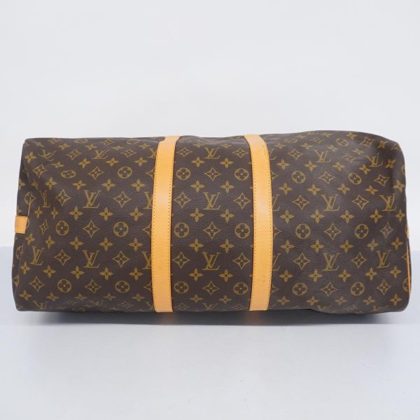 1240001054263 3 Louis Vuitton Keepall Bandouliere 55 Monogram Bag Brown