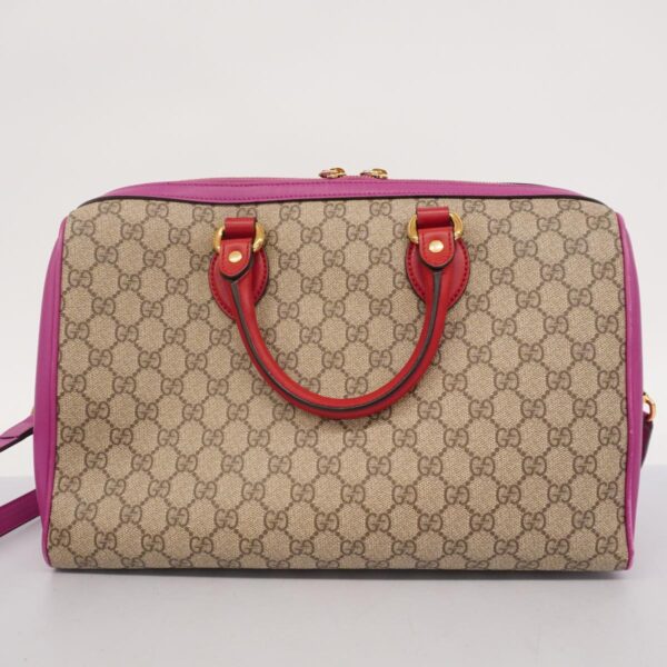 1240001054264 11 Gucci GG Supreme 2Way Bag Pink Beige