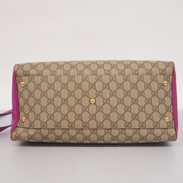 1240001054264 3 Gucci GG Supreme 2Way Bag Pink Beige