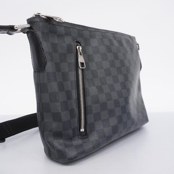 1240001054273 2 Louis Vuitton Mick PM Damier Graphite Shoulder Bag Black