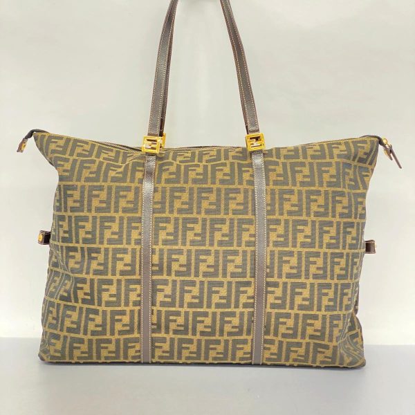 1240001054289 10 Fendi Zucca Nylon Tote Bag Khaki