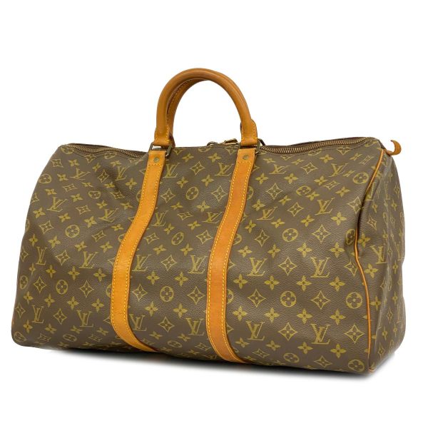 1240001054294 1 Louis Vuitton Keepall 50 Monogram Bag Brown