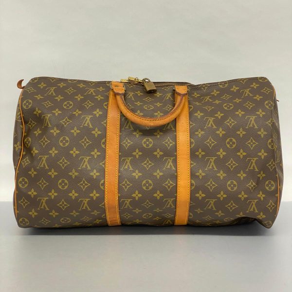 1240001054294 12 Louis Vuitton Keepall 50 Monogram Bag Brown