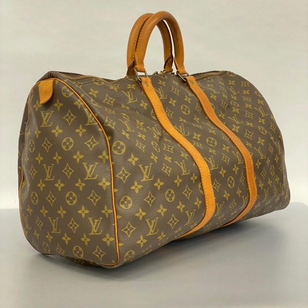 1240001054294 2 Louis Vuitton Keepall 50 Monogram Bag Brown