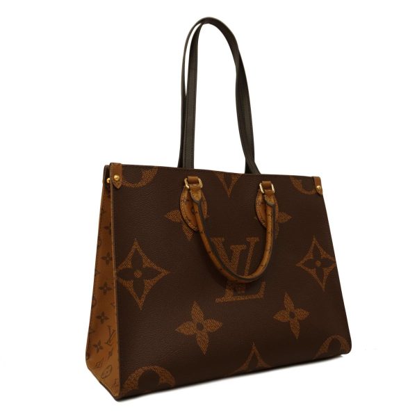 1240001054300 2 Louis Vuitton On the Go MM Monogram Reverse 2Way Bag Brown