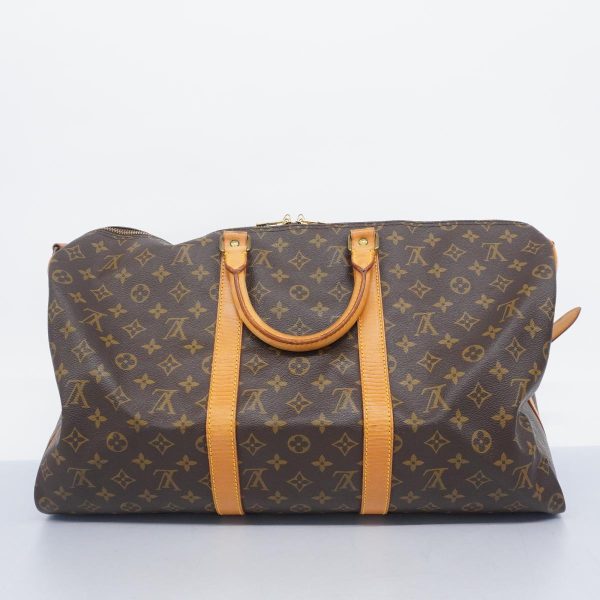 1240001054376 20 Louis Vuitton Keepall Bandouliere 50 Monogram Bag Brown