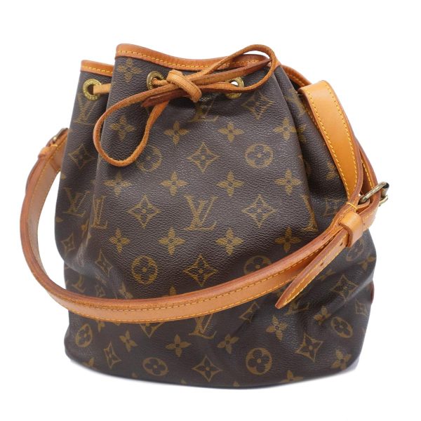 1240001054377 1 Louis Vuitton Petit Noe Monogram Shoulder Bag Brown