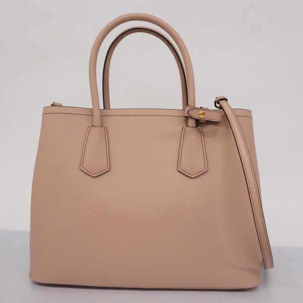 1240001054397 13 Prada Saffiano 2WAY Bag Beige