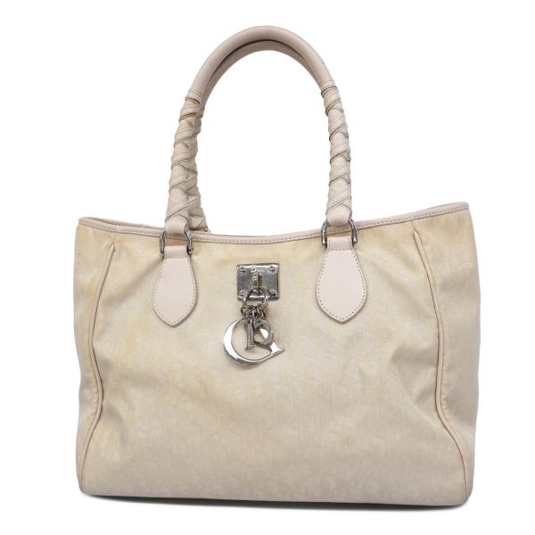 1240001054399 1 Christian Dior Trotter Nylon Tote Bag Ivory