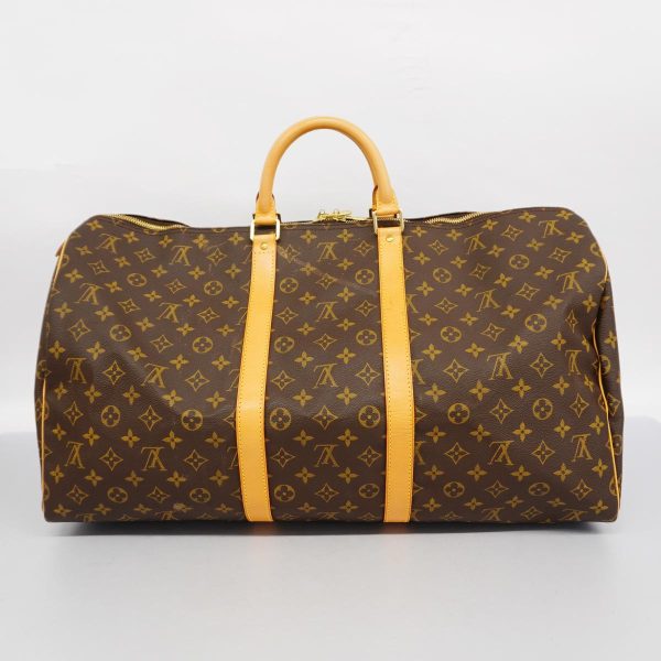 1240001054415 15 Louis Vuitton Keepall 55 Monogram Bag Brown