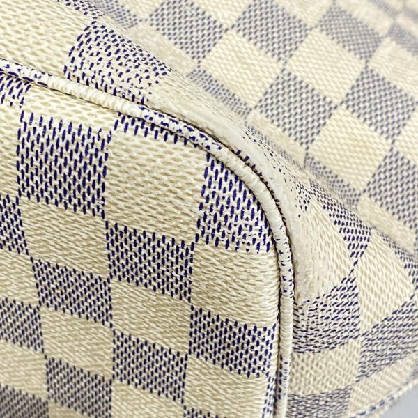 1240001054416 11 Louis Vuitton Neverfull MM Damier Azur Tote Bag White