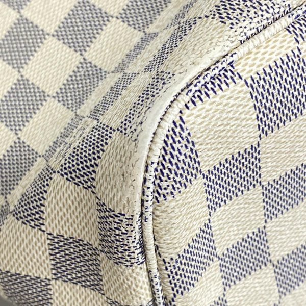 1240001054416 6 Louis Vuitton Neverfull MM Damier Azur Tote Bag White