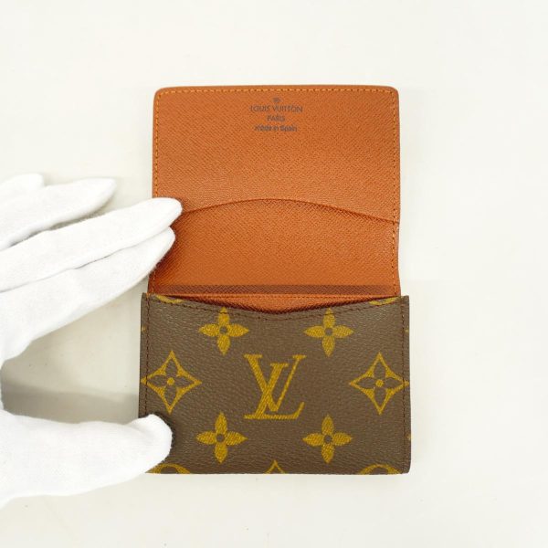 1240001054430 3 Louis Vuitton Anvelop Carte de Visite Monogram Card Holder Brown