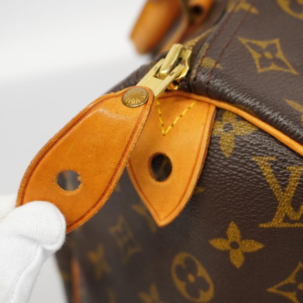 1240001054442 15 Louis Vuitton Speedy 30 Monogram Handbag Brown