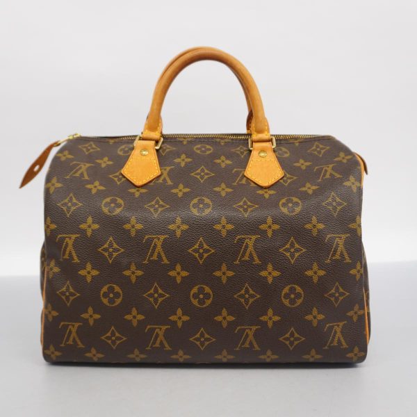 1240001054442 16 Louis Vuitton Speedy 30 Monogram Handbag Brown