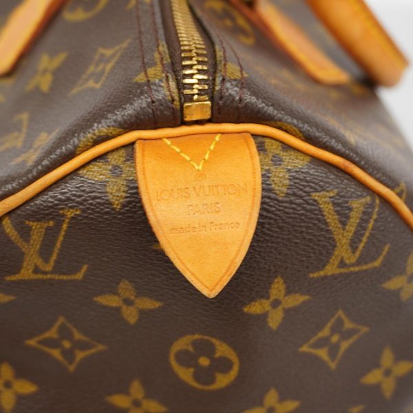 1240001054442 5 Louis Vuitton Speedy 30 Monogram Handbag Brown