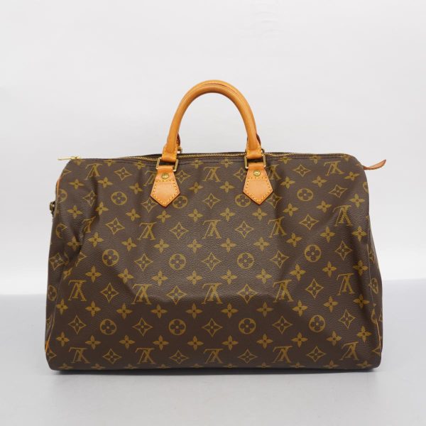 1240001054444 15 Louis Vuitton Speedy 40 Monogram Handbag Brown