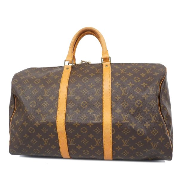 1240001054451 1 Louis Vuitton Keepall 50 Monogram Bag Brown