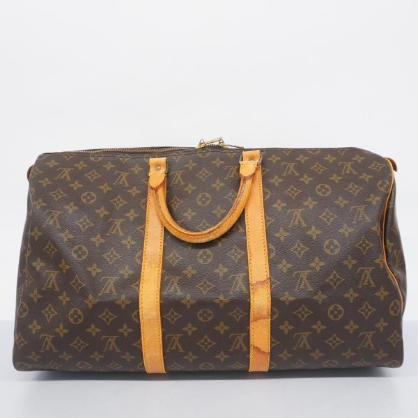 1240001054451 15 Louis Vuitton Keepall 50 Monogram Bag Brown