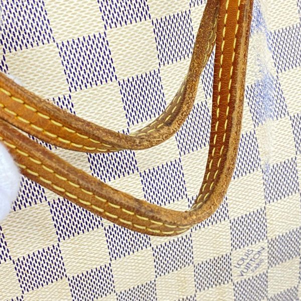 1240001054461 13 Louis Vuitton Neverfull MM Damier Azur Tote Bag White