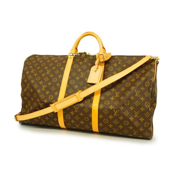 1240001054468 1 Louis Vuitton Keepall Bandouliere 60 Monogram Bag Brown