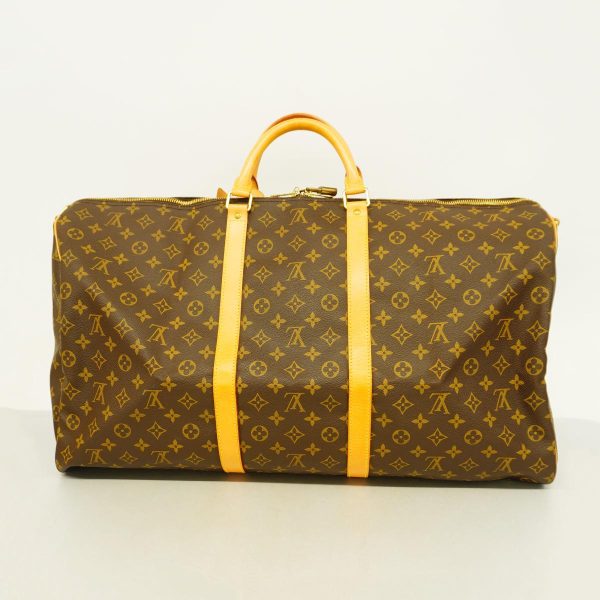 1240001054468 12 Louis Vuitton Keepall Bandouliere 60 Monogram Bag Brown