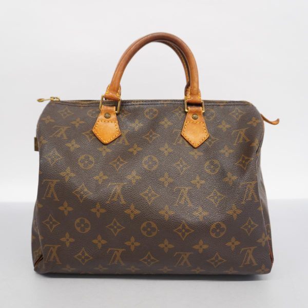 1240001054482 15 Louis Vuitton Speedy 30 Monogram Handbag Brown