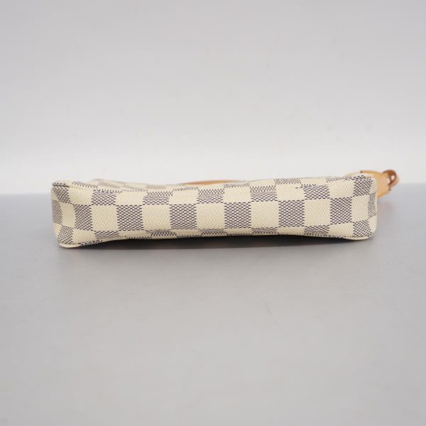 1240001054483 3 Louis Vuitton Pochette Accessoire Damier Azur Pouch White