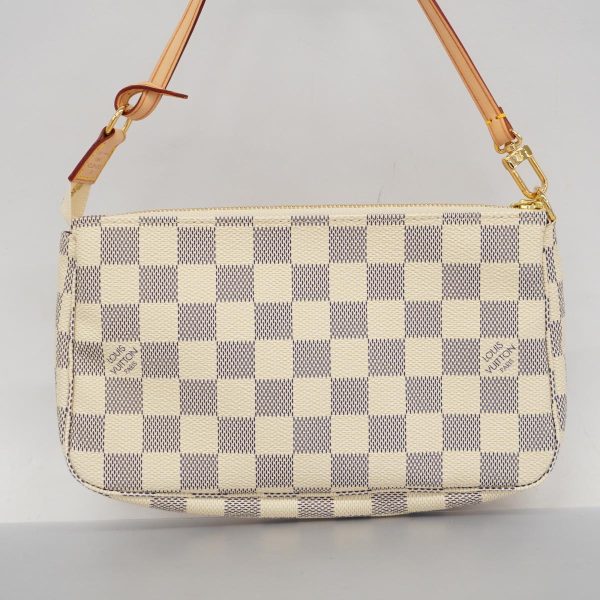 1240001054483 9 Louis Vuitton Pochette Accessoire Damier Azur Pouch White