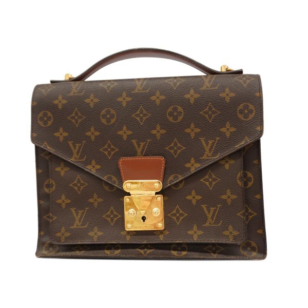 1240001054484 1 Louis Vuitton Monceau 28 Monogram Handbag Brown