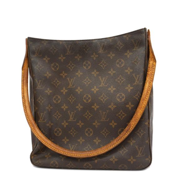 1240001054488 1 Louis Vuitton Looping GM Monogram Shoulder Bag Brown