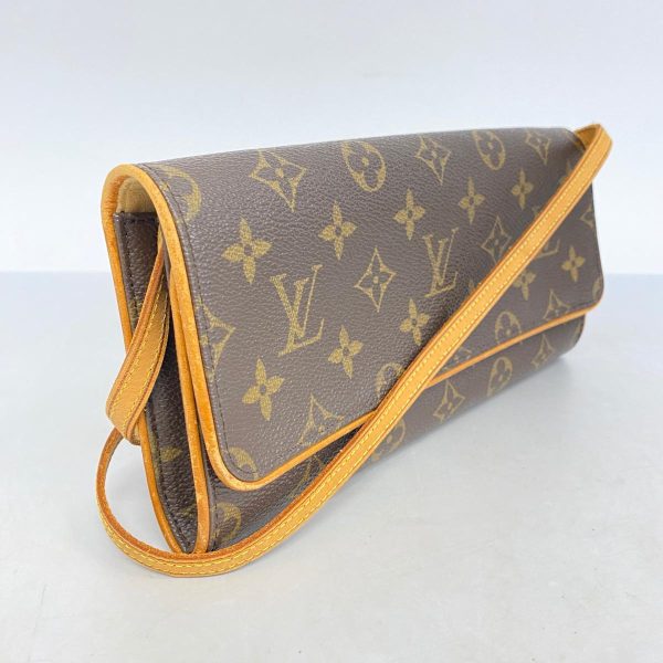 1240001054499 2 Louis Vuitton Pochette Twin GM Monogram Shoulder Bag Brown