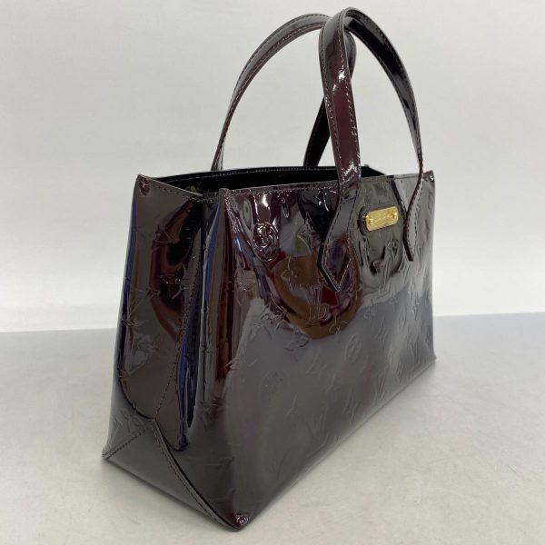 1240001054506 2 Louis Vuitton Wilshire PM Vernis Handbag Amarant