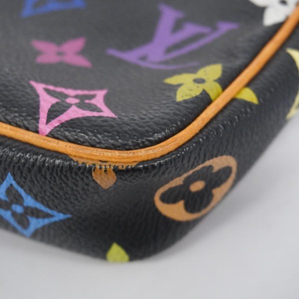 1240001054511 10 Louis Vuitton Pochette Accessory Monogram Multicolor Pouch Noir