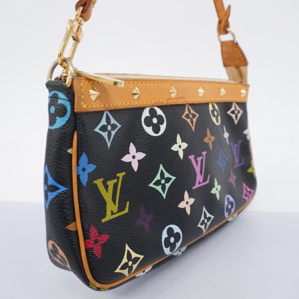 1240001054511 2 Louis Vuitton Pochette Accessory Monogram Multicolor Pouch Noir