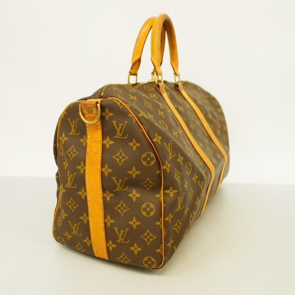 1240001054518 2 Louis Vuitton Keepall Bandouliere 45 Monogram Bag Brown