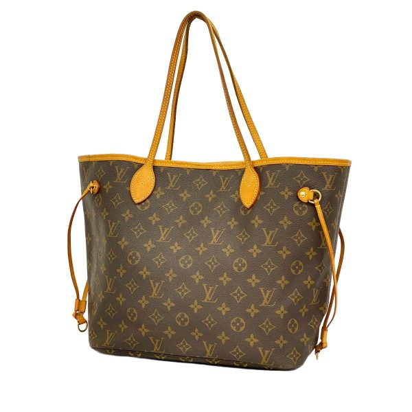 1240001054527 1 Louis Vuitton Neverfull MM Monogram Tote Bag Brown