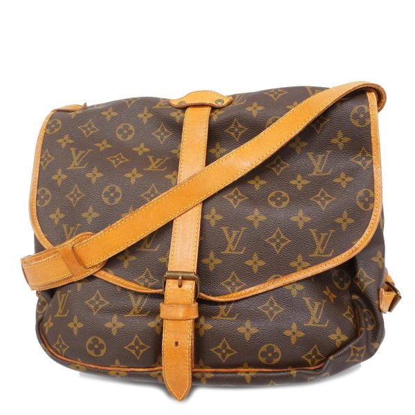 1240001054541 1 Louis Vuitton Saumur 35 Monogram Shoulder Bag Brown