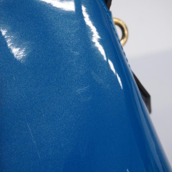 1240001054560 11 Louis Vuitton Tote Miroir Vernis 2Way Bag Blue Marine