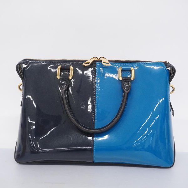 1240001054560 15 Louis Vuitton Tote Miroir Vernis 2Way Bag Blue Marine