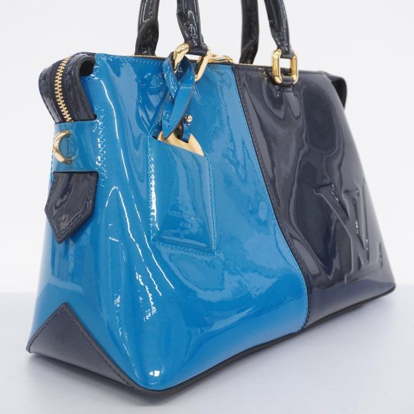 1240001054560 2 Louis Vuitton Tote Miroir Vernis 2Way Bag Blue Marine