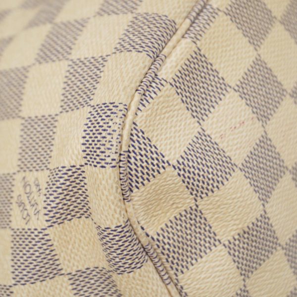 1240001054583 14 Louis Vuitton Neverfull MM Damier Azur Tote Bag White