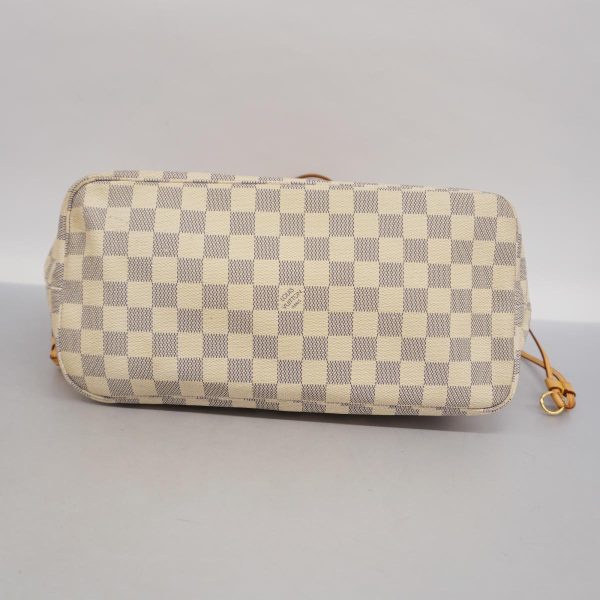 1240001054583 3 Louis Vuitton Neverfull MM Damier Azur Tote Bag White