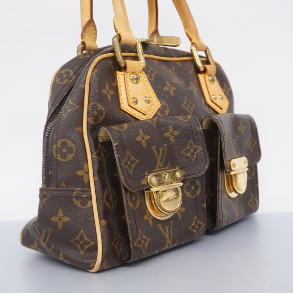 1240001054614 2 1 Louis Vuitton Manhattan PM Monogram Handbag Brown