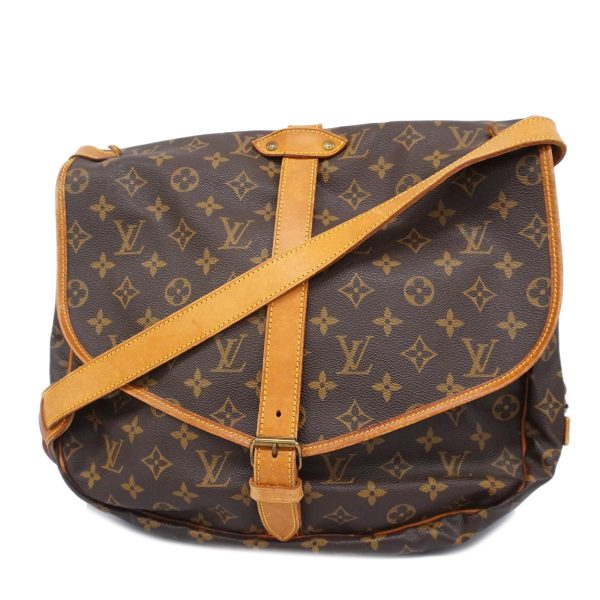 1240001054619 1 1 Louis Vuitton Saumur 35 Monogram Shoulder Bag Brown