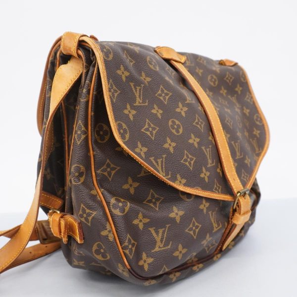 1240001054619 2 1 Louis Vuitton Saumur 35 Monogram Shoulder Bag Brown