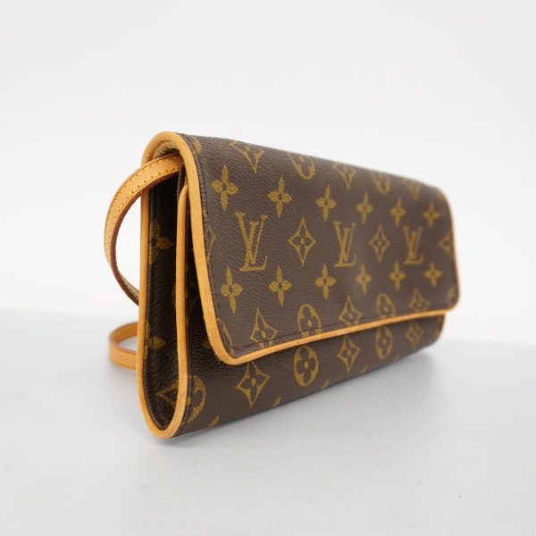 1240001054720 2 Louis Vuitton Pochette Twin GM Monogram Shoulder Bag Brown